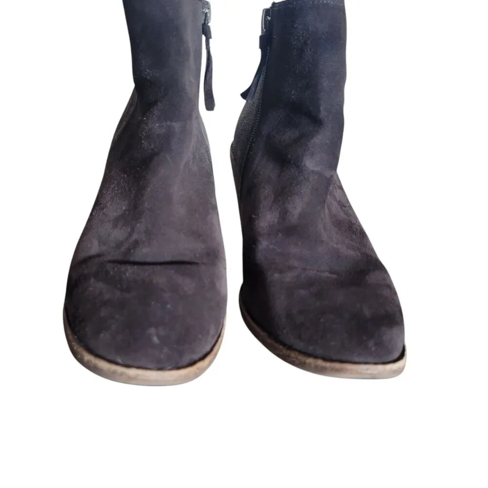 Sofft Tilton Heeled‎ Booties Women's Size 8 Brown Espresso Suede Metallic Casual